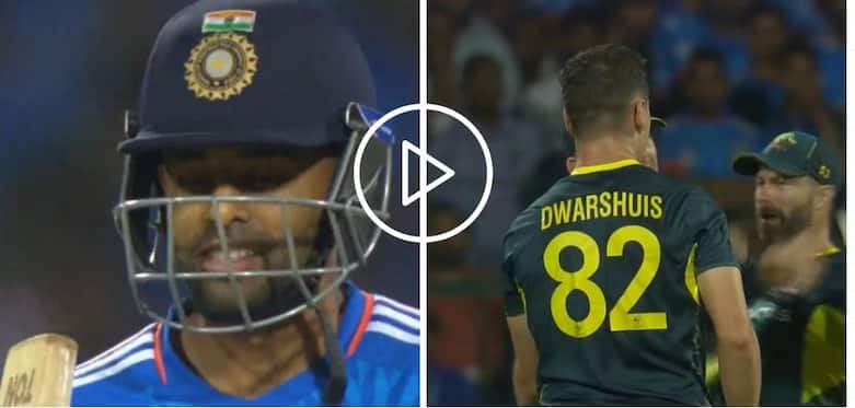 [WATCH] Suryakumar Yadav Gone For 5 As India Sink Further In Fifth T20I vs AUS